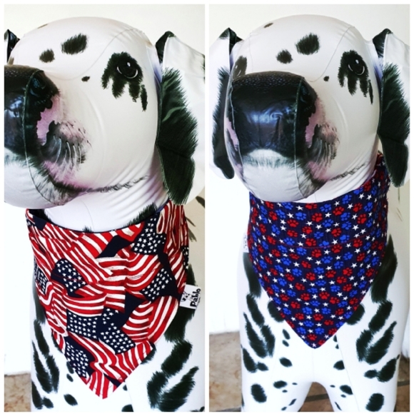 3 for $15* Patriotic Over The Collar Dog Bandana - Picture 4 of 10